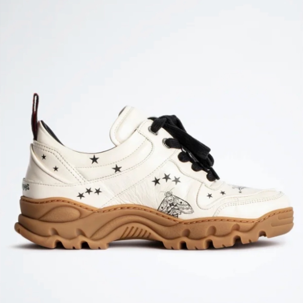 Zadig and Voltaire Blaze Crush Serigraphy Lace Up Sneakers *BRAND NEW* - Picture 5 of 14